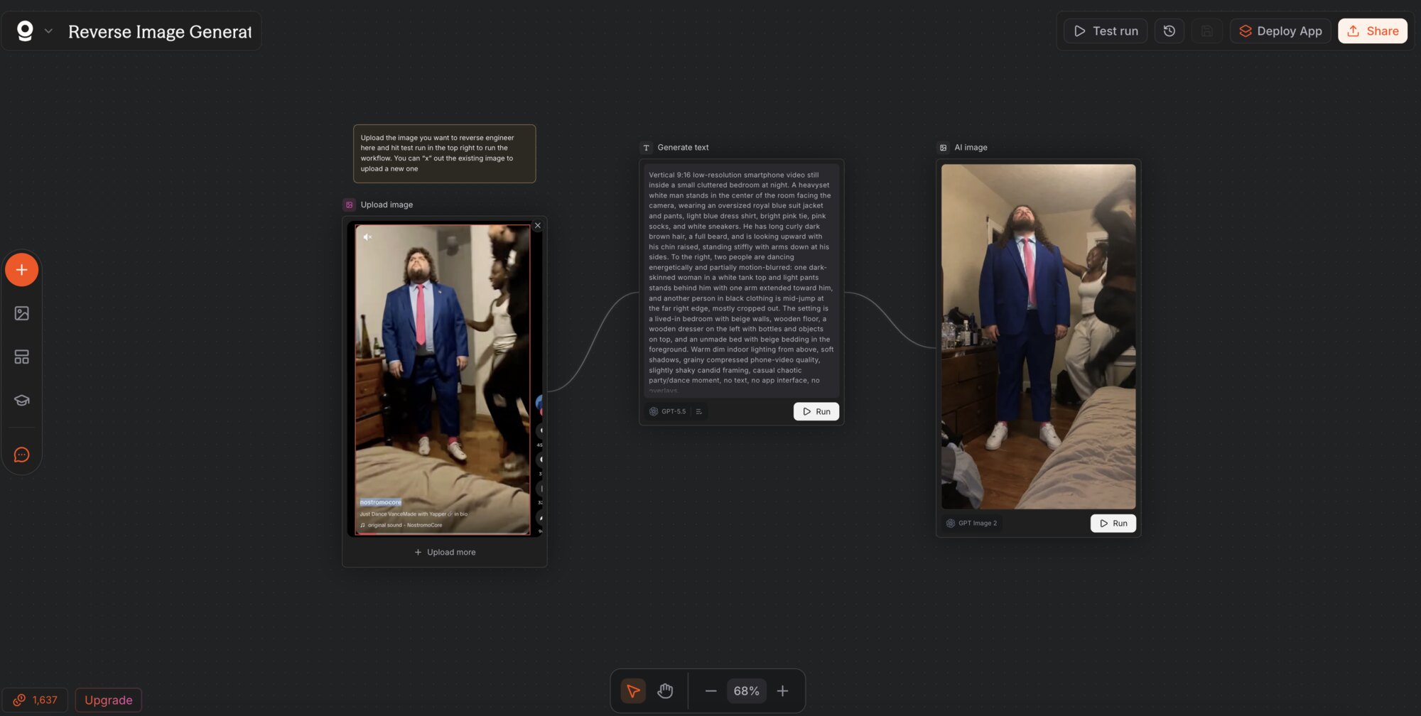 Social Swap workflow recreating a reference image with different people