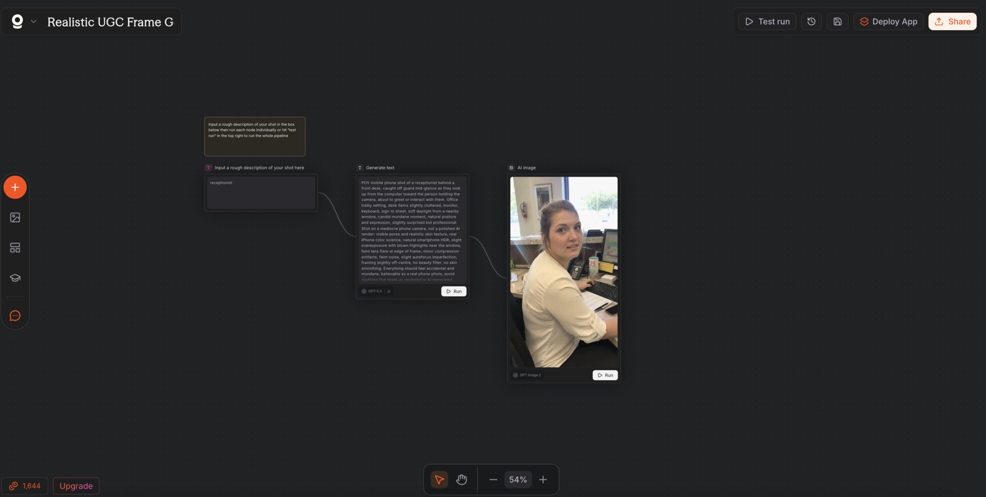 Realistic UGC Generator workflow